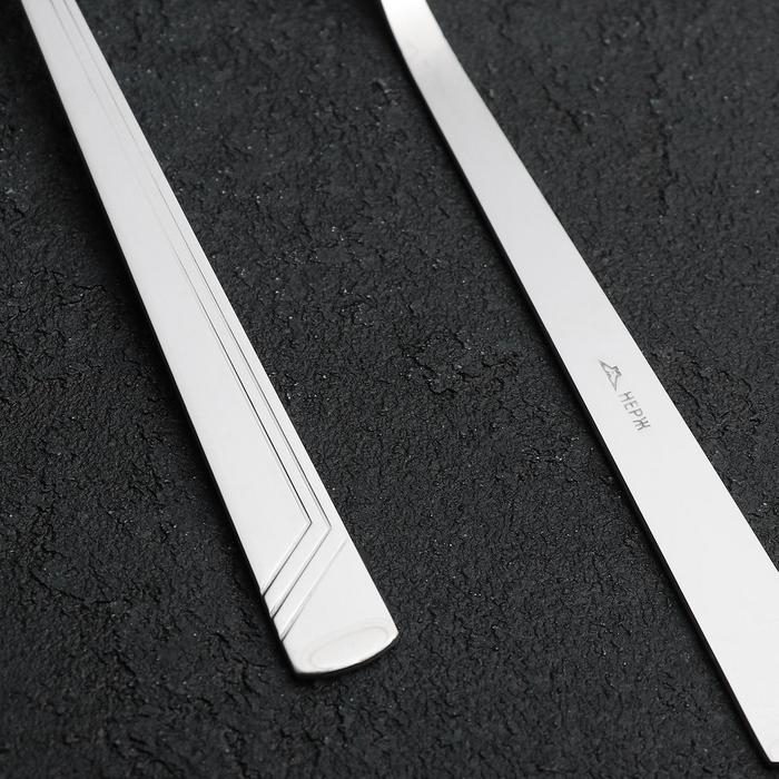 Вилка столовая &laquo;Аппетит&raquo;, длина 20 см, толщина 2 мм, цвет серебряный