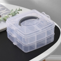 Органайзер для хранения, 2 яруса, 12 ячеек, 16&times;15&times;9 см, цвет МИКС