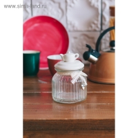 Банка стеклянная для хранения сыпучих продуктов &laquo;Чайные беседы&raquo;, 700 мл, 10,7&times;17 см, с керамической крышкой