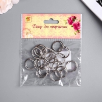 Кольца для творчества (фотоальбомов) "Серебро" внутр. d= 1,5 см внешн. d=2 см н-р 20 шт Кольца для творчества (фотоальбомов) "Серебро" внутр. d= 1,5 см внешн. d=2 см н-р 20 шт