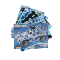 Конструктор 3D «Военный джип», 84 детали Конструктор 3D «Военный джип», 84 детали