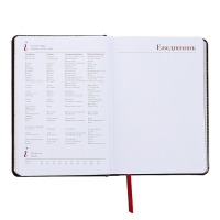 Ежедневник недатированный А5+, 136 листов Sidney Nebraska, твёрдая обложка, искусственная кожа, серебряный срез, чёрный