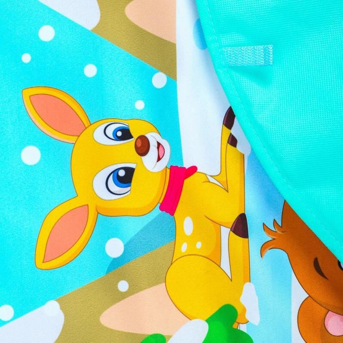 Развивающий коврик &laquo;Зимние игры&raquo;, с пианино, круглый, голубой