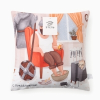 Подушка декоративная Этель "Рыцарь" 40х40 см, велюр, 100% п/э Подушка декоративная Этель "Рыцарь" 40х40 см, велюр, 100% п/э