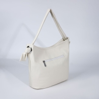 Сумка-тоут на молнии, 2 наружных кармана, цвет белый Сумка-тоут на молнии, 2 наружных кармана, цвет белый