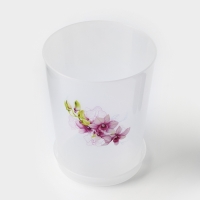 Горшок для орхидей с поддоном, 3,5 л, пластиковый, цвет прозрачный Горшок для орхидей с поддоном, 3,5 л, пластиковый, цвет прозрачный