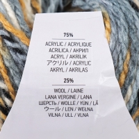 Пряжа "Heritage" 75% акрил, 25% шерсть 125м/50гр (331 шафран-чёрный-серый) Пряжа "Heritage" 75% акрил, 25% шерсть 125м/50гр (331 шафран-чёрный-серый)