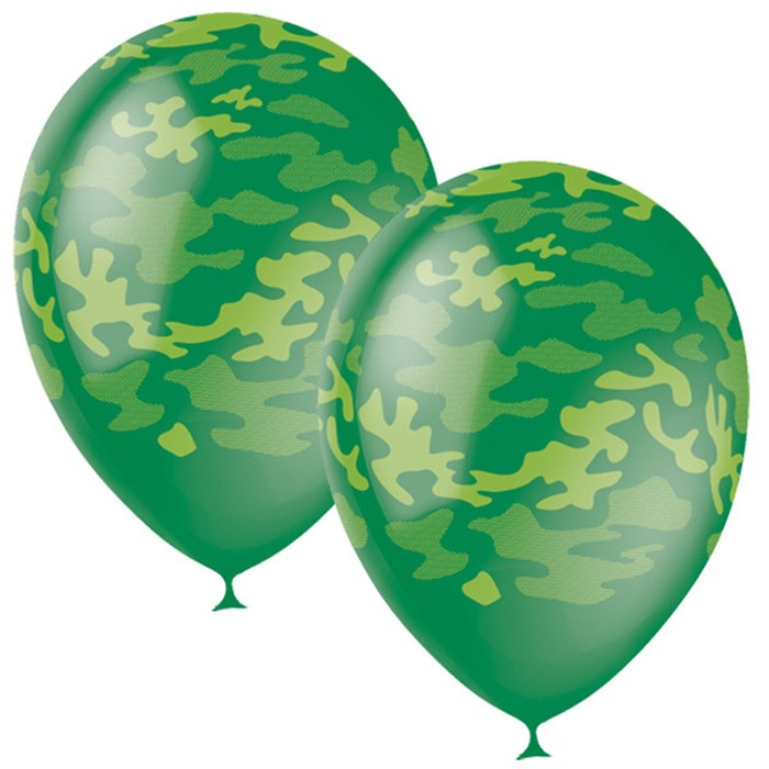 Шар латексный 12" &laquo;Милитари&raquo;, декоратор, 5-сторонний, набор 25 шт.