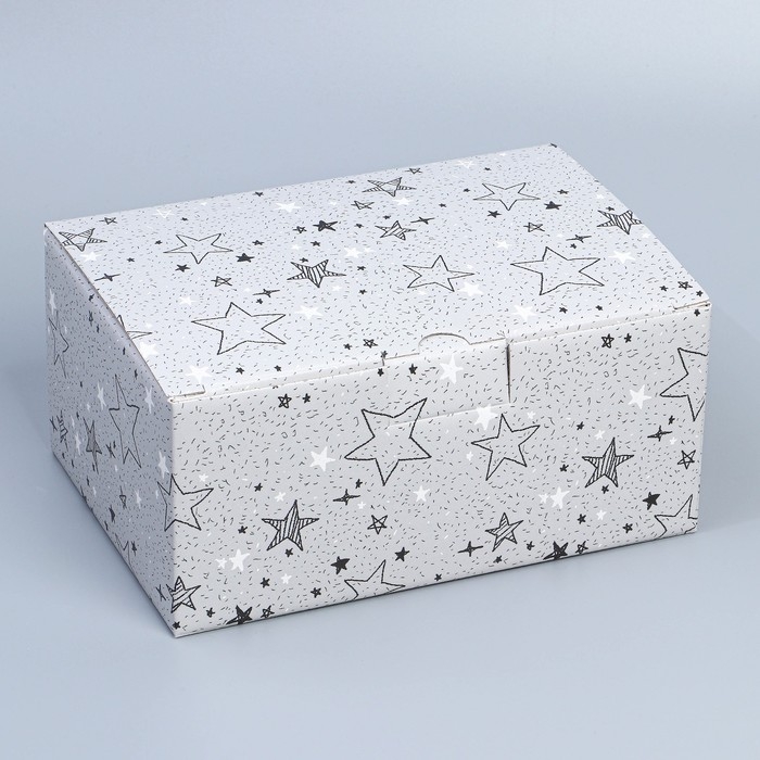 Коробка подарочная сборная, упаковка, &laquo;Звёзды&raquo;, 22 х 15 х 10 см