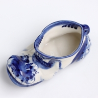 Сувенир "Башмак", 12 х 6см, гжель, фарфор Сувенир "Башмак", 12 х 6см, гжель, фарфор