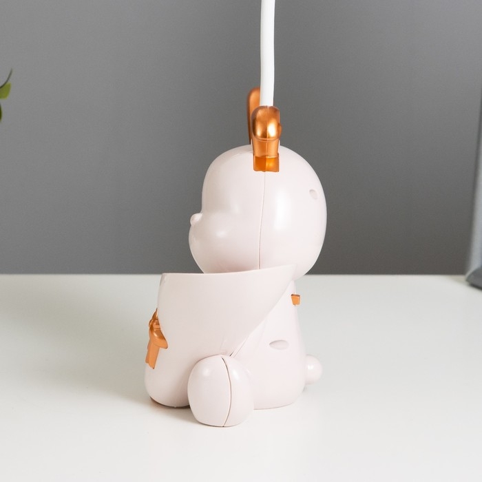 Настольная лампа с точилкой Настольная лампа с точилкой "Зайчик" LED 2Вт 3000К USB АКБ розовый 15х14х30 см