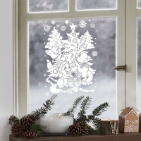 Наклейки новогодние для окон «Зимняя компания», многоразовые, 33 х 50 см, Новый год Наклейки новогодние для окон «Зимняя компания», многоразовые, 33 х 50 см, Новый год