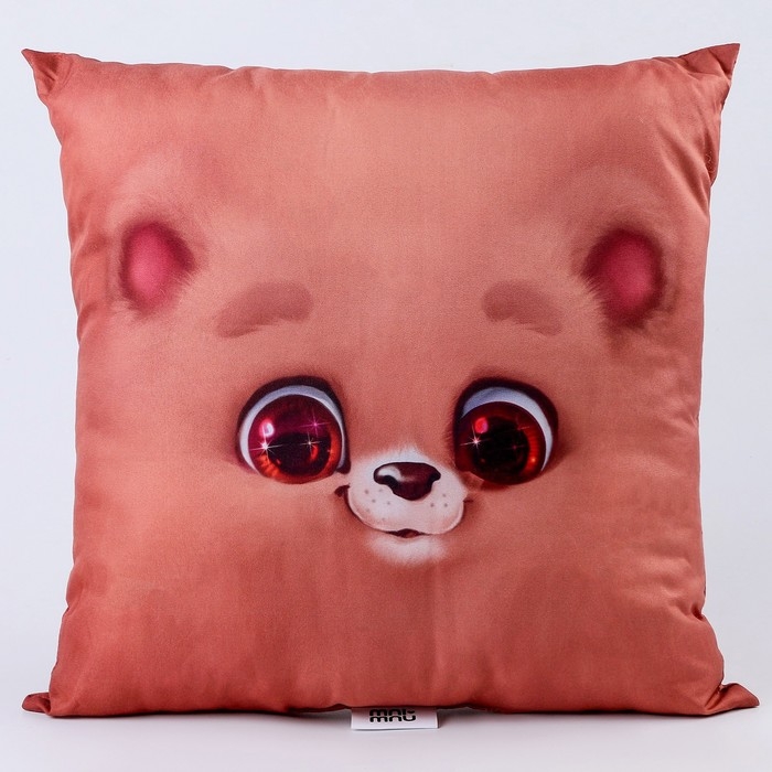 Новогодняя подушка квадратная &laquo;Мишка&raquo;, на новый год