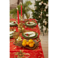Скатерть новогодняя Доляна "Новогодние подарки" 145*300 +/- 2 см, 100% п/э