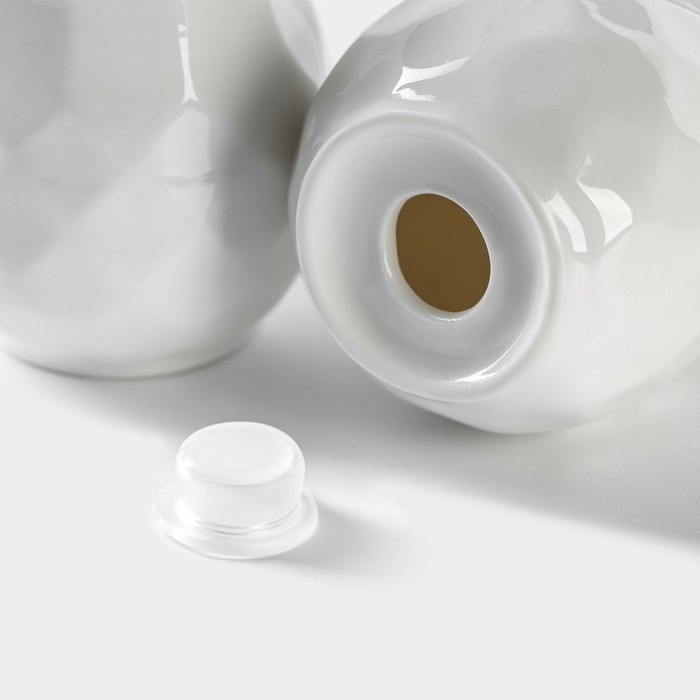 Набор для специй керамический &laquo;Эстет. Герда&raquo;, 2 предмета: солонка, перечница, цвет белый