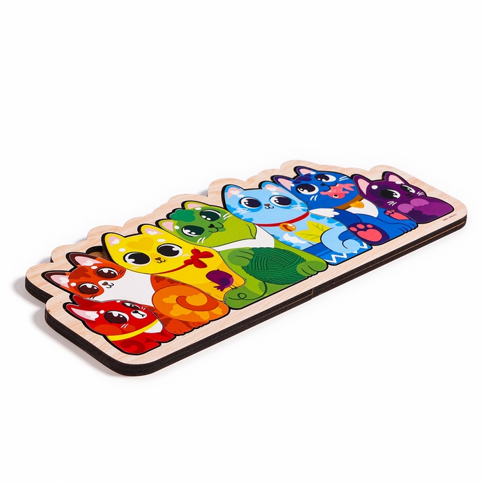 Головоломка деревянная для детей &laquo;Котики&raquo;