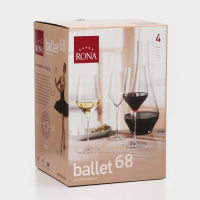 Набор бокалов для вина Ballet, 680 мл, хрустальное стекло, 4 шт Набор бокалов для вина Ballet, 680 мл, хрустальное стекло, 4 шт