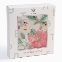 Скатерть Этель &laquo;Рождественский венок&raquo;, 110х150 см, с ВГМО, 100% хл, саржа 190 г/м2