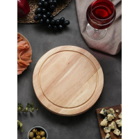 Набор для подачи сыра, доска из дуба 25&times;25&times;3,5 см, 4 ножа для сыра