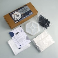 Набор для создания поддона из гипса с сухоцветами &laquo;Шестиугольник&raquo;