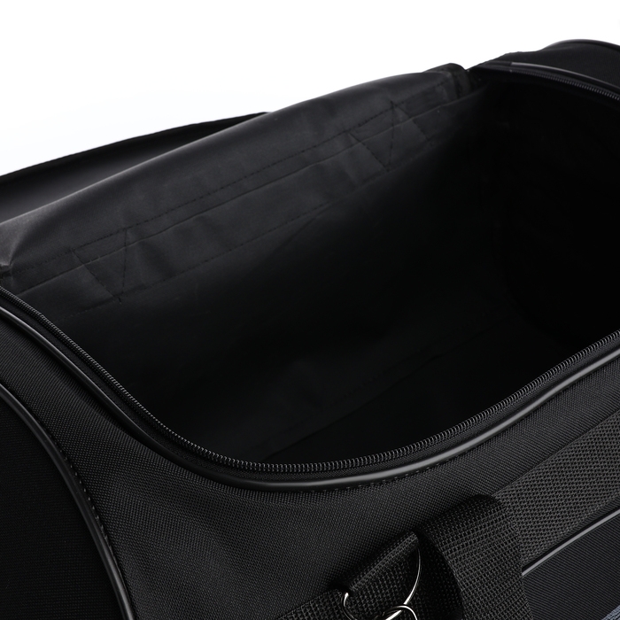 Сумка спортивная, на молнии, 2 наружных кармана, длинный ремень, средний размер, цвет чёрный/серый Сумка спортивная, на молнии, 2 наружных кармана, длинный ремень, средний размер, цвет чёрный/серый