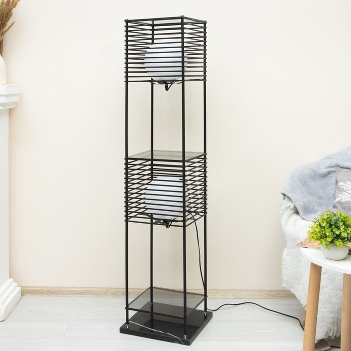 Торшер 19052/2 E27 40Вт черный 32х32х136 см