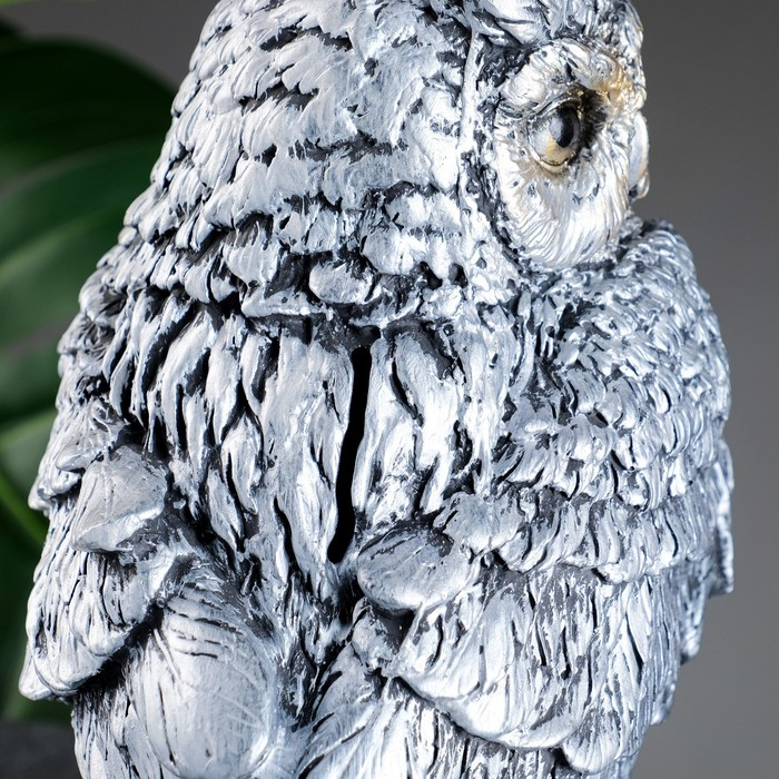 Копилка Копилка "Сова с книгой" серебро, 21х17х35см