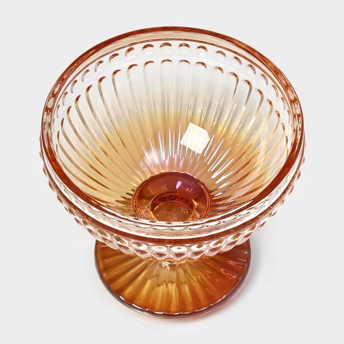 Креманка стеклянная Magistro &laquo;Босфор&raquo;, 350 мл, 12&times;11 см, цвет градиент золото