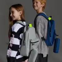 Детский рюкзак Base Kids с пеналом, серый