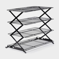 Решётка для глазирования и остывания кондитерских изделий, 4 яруса, 43,5&times;25,5&times;8 см, цвет чёрный