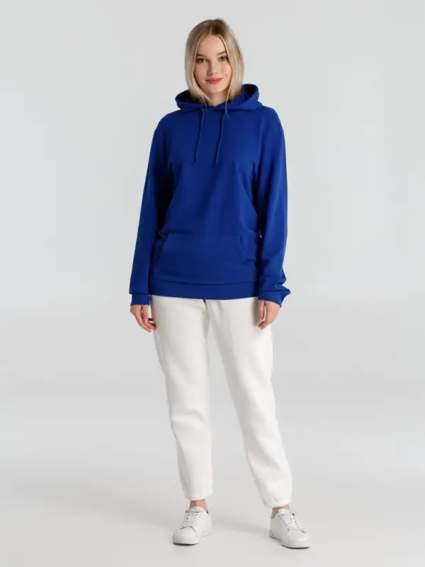 Толстовка с капюшоном унисекс Hoodie, ярко-синяя, размер XS