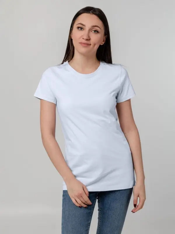 Футболка женская T-bolka Stretch Lady, белая (холодный оттенок), размер S