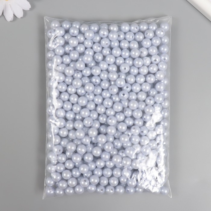Набор бусин "Жемчуг" d 10 мм, 250 гр, светло-серый