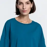 Футболка унисекс оверсайз Crosstown, бирюзовая (морская волна), размер L