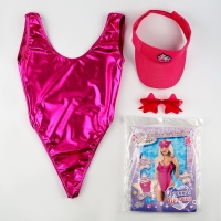 Карнавальный набор &laquo;Огненная штучка&raquo;: купальник, козырёк, очки, р-р 42-44