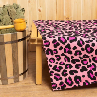 Простыня для бани Leopard 150х180&plusmn;5 см, 100% хлопок, вафельное полотно, 160 гр/м2