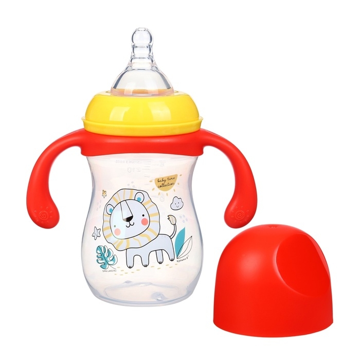 Бутылочка для кормления Крошка Я «Baby time collection», широкое горло, от 6 мес., 240 мл, цвет красный Бутылочка для кормления Крошка Я «Baby time collection», широкое горло, от 6 мес., 240 мл, цвет красный