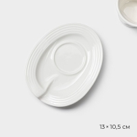 Кофейная пара фарфоровая Magistro «Бланш», 2 предмета: чашка 80 мл, блюдце 13×10,5 см Кофейная пара фарфоровая Magistro «Бланш», 2 предмета: чашка 80 мл, блюдце 13×10,5 см