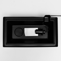 Аквариум Прямоугольный "Атолл" с крышкой, 13 литров, 30 х 16 х 26/31 см, чёрный