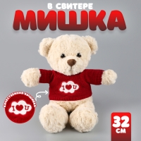 Мягкая игрушка &laquo;Мишка&raquo;, в свитере, 32 см, цвет МИКС