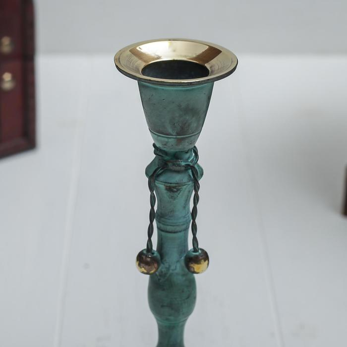 Подсвечник под старину Подсвечник под старину "Классика" латунь 6х6х18 см