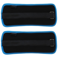 Утяжелители неопреновые ONLYTOP, 2 шт. х 0,5 кг, цвет чёрный/голубой