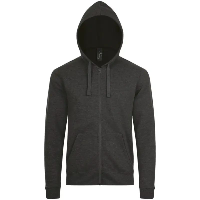 Толстовка унисекс Stone черный меланж, размер XS Толстовка унисекс Stone черный меланж, размер XS