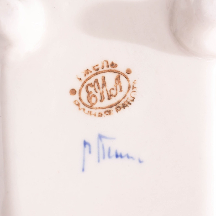 Подставка для губки Подставка для губки "Ванночка", гжель, фарфор, 150 мл, 7х15 см