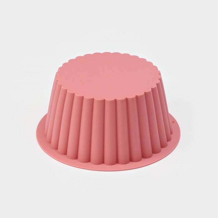 Форма для выпечки Доляна «Рифлёный круг», силикон, d=18,5 cм, цвет МИКС Форма для выпечки Доляна «Рифлёный круг», силикон, d=18,5 cм, цвет МИКС