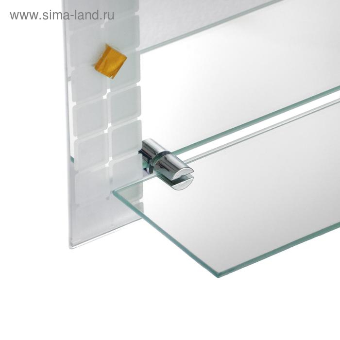 Зеркало &laquo;Ромб&raquo;, с пескоструйной графикой, настенное, с полочкой, 45&times;60 см