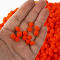 Набор текстильных деталей для декора. Помпоны для творчества &laquo;Оранжевые&raquo;, 55 гр