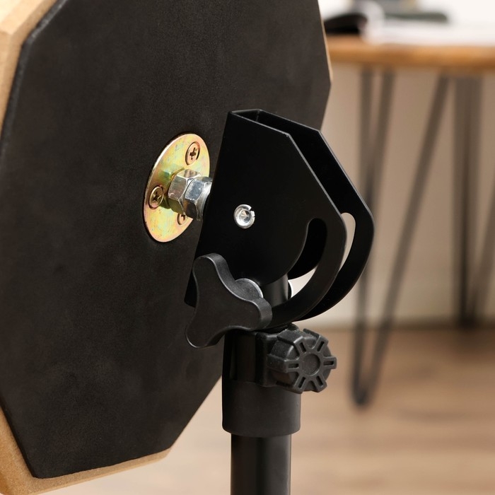 Набор барабанщика Music Life: пэд 8 дюймов, стойка, барабанные палочки, синий