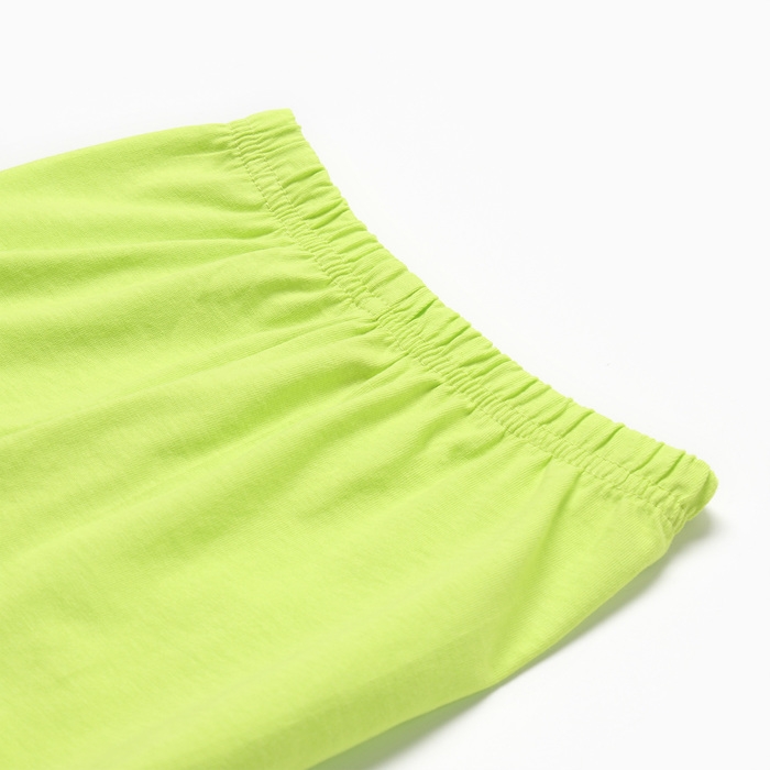 Комплект для мальчика (футболка/шорты), цвет молочный/салатовый, рост 92 см