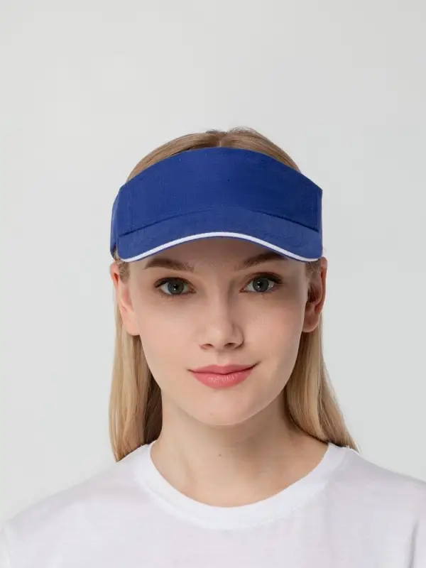 Козырек Active, ярко-синий с белым кантом Козырек Active, ярко-синий с белым кантом